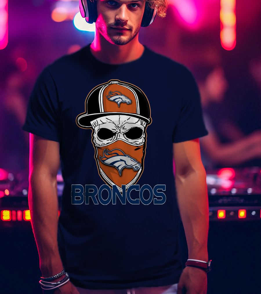 Broncos Skull Hat Denver Broncos T-Shirt