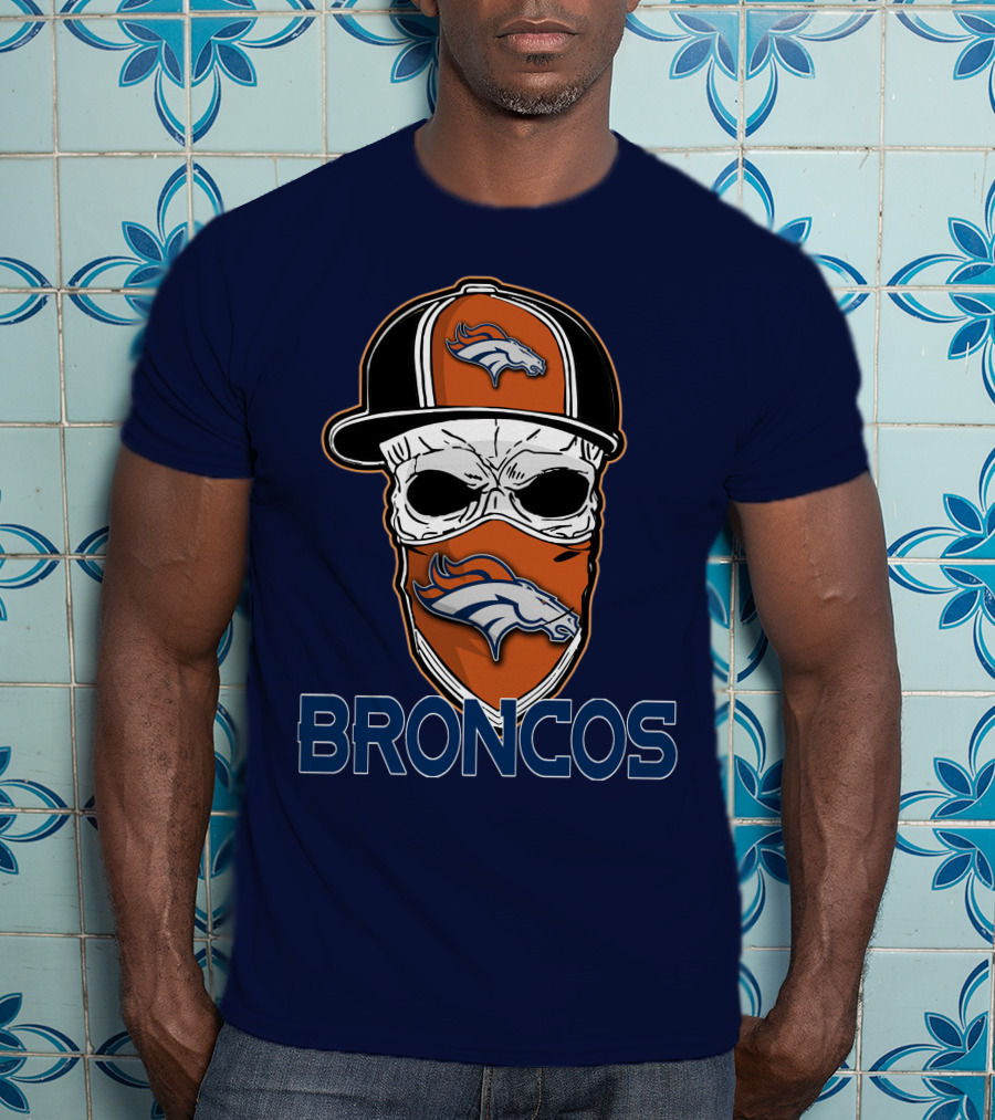Broncos Skull Hat Denver Broncos T-Shirt