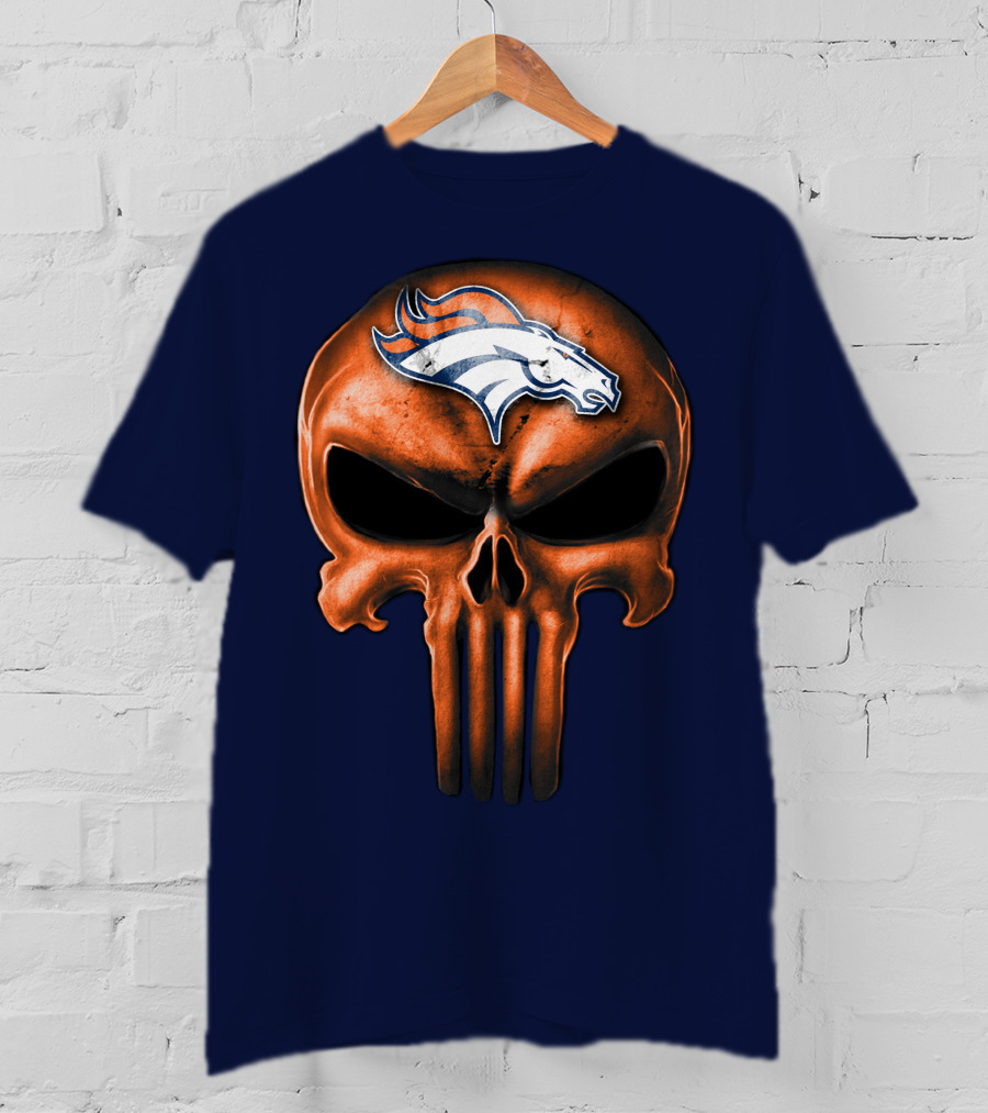 Skull Denver Broncos T-Shirt