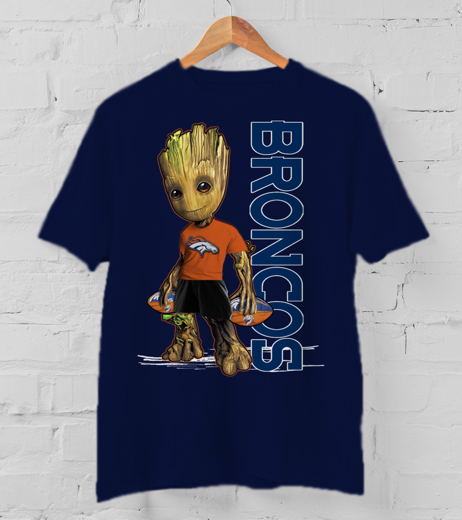 Groot V1 Denver Broncos Football Fan Character T-Shirt