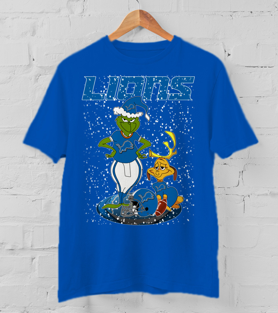Grinchxmas Detroit Lions Festive Character Crossover T-Shirt