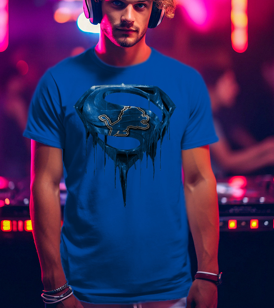 Detroit Lions Superman Symbol Spm T-Shirt