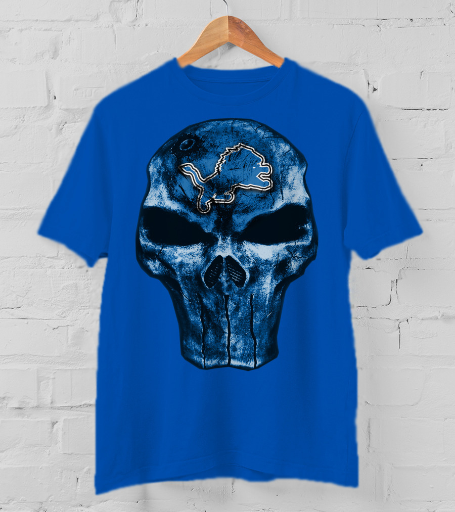 Detroit Lions Skull T-Shirt