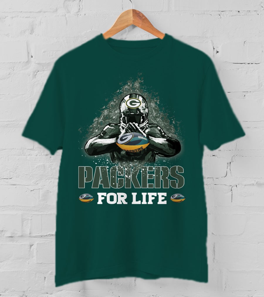 Packers For Life Green Bay Football Fan T-Shirt