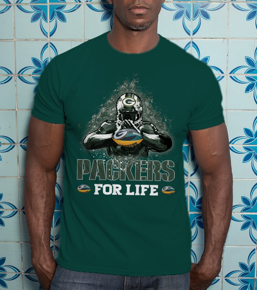 Packers For Life Green Bay Football Fan T-Shirt