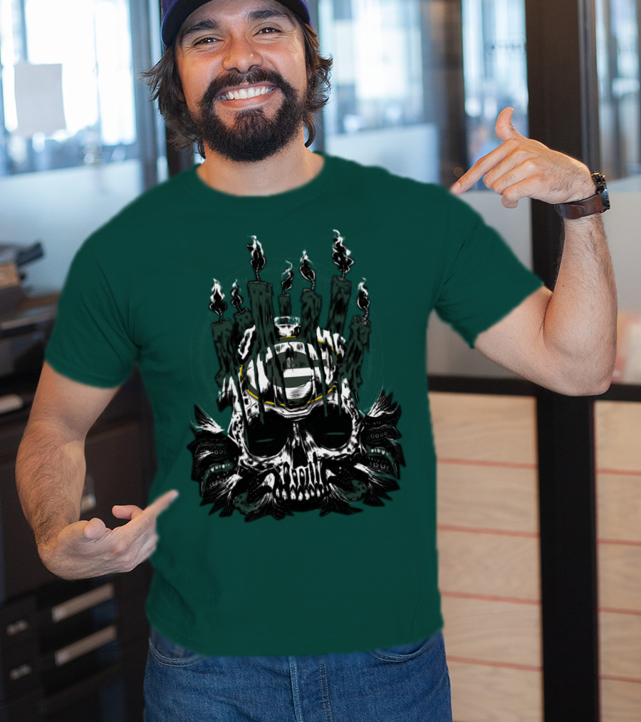 Green Bay Packers Skull Candle T-Shirt