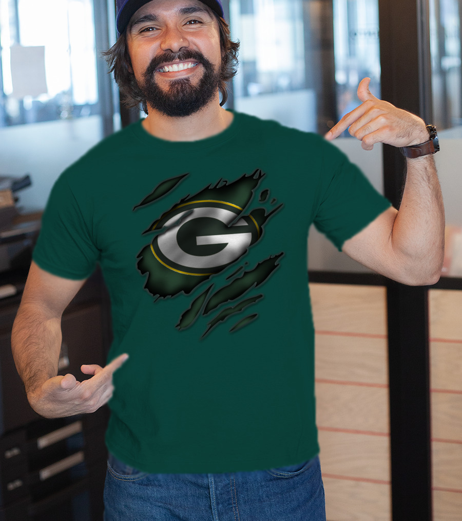 Green Bay Packers Iconic G Logo Tear-Away T-Shirt