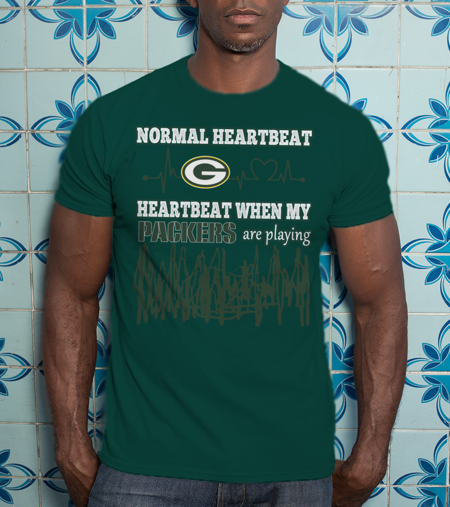 Normal Heartbeat Heartbeat When My Packers Are Playing T-Shirt