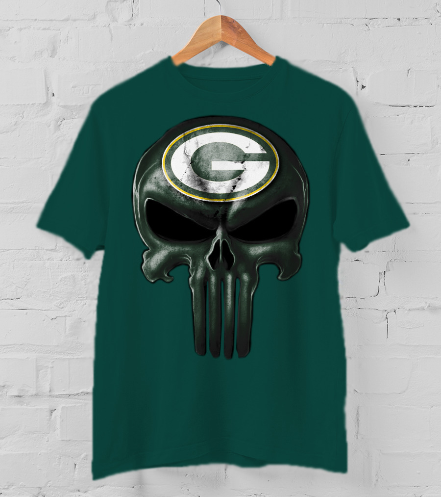 Green Bay Packers Skull T-Shirt