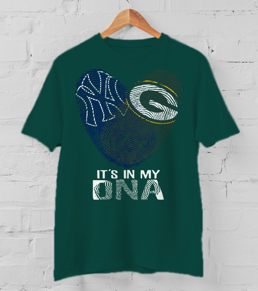 New York Yankees Green Bay Packers It's In My Dna T-Shirt