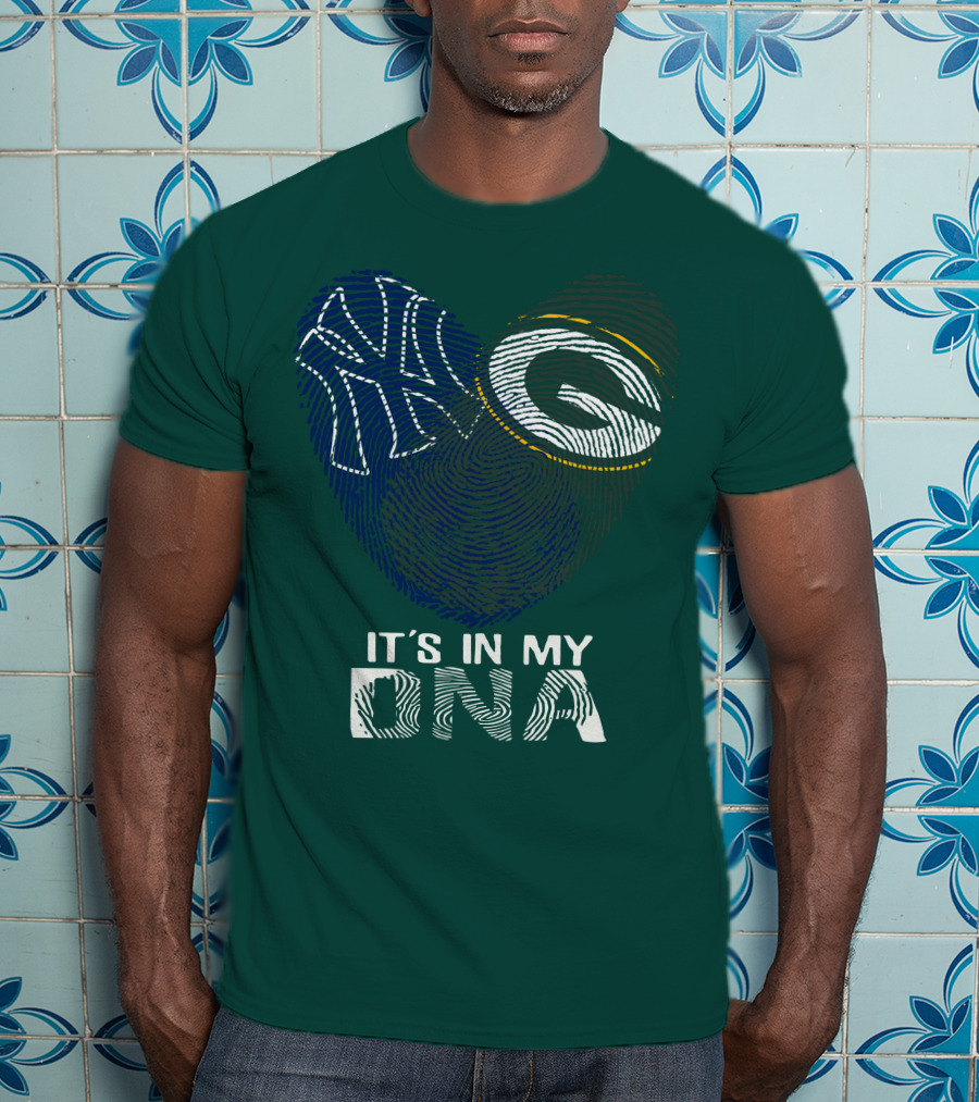 New York Yankees Green Bay Packers It's In My Dna T-Shirt
