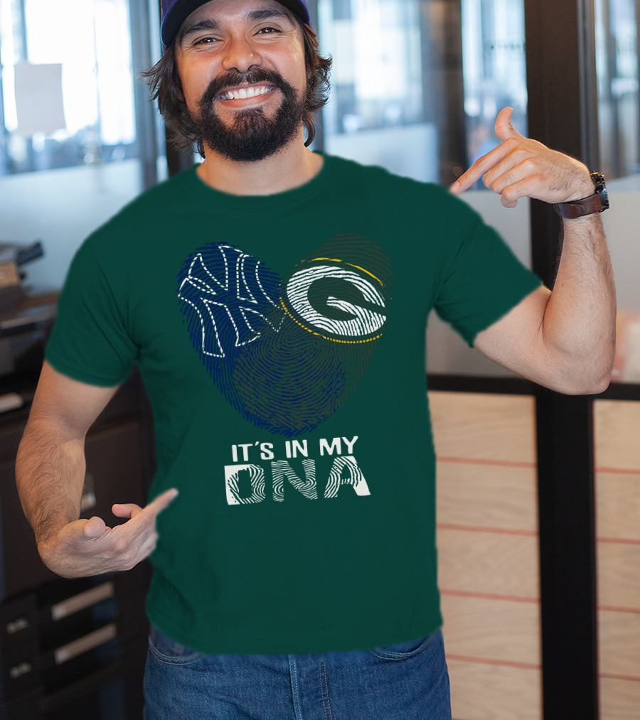 New York Yankees Green Bay Packers It's In My Dna T-Shirt