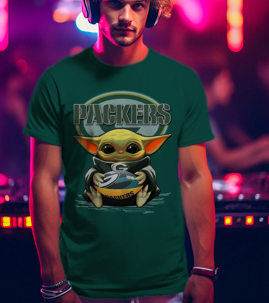 Packers Yoda Holding Green Bay Football T-Shirt