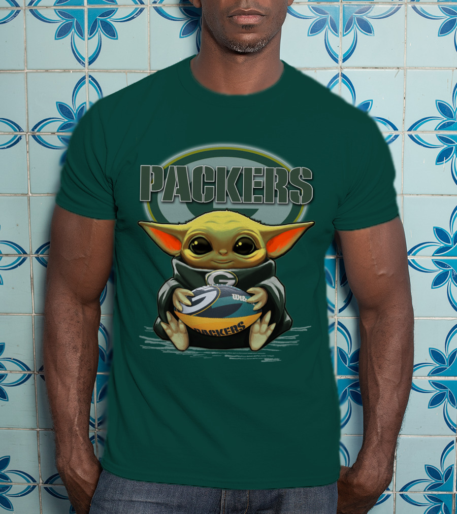 Packers Yoda Holding Green Bay Football T-Shirt
