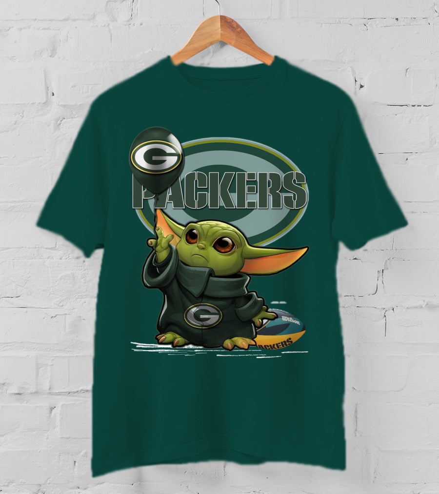 Yoda V1 Green Bay Packers Football Wilson T-Shirt