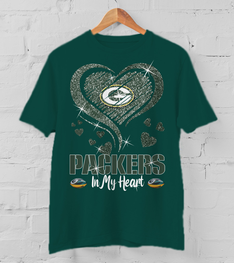 Packers In My Heart Green Bay Packers T-Shirt