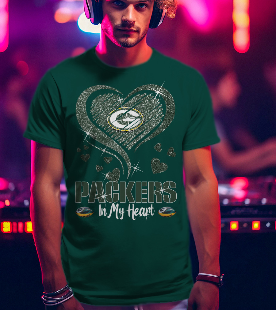 Packers In My Heart Green Bay Packers T-Shirt