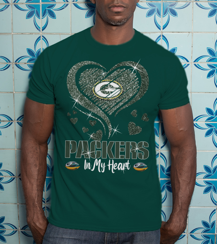 Packers In My Heart Green Bay Packers T-Shirt
