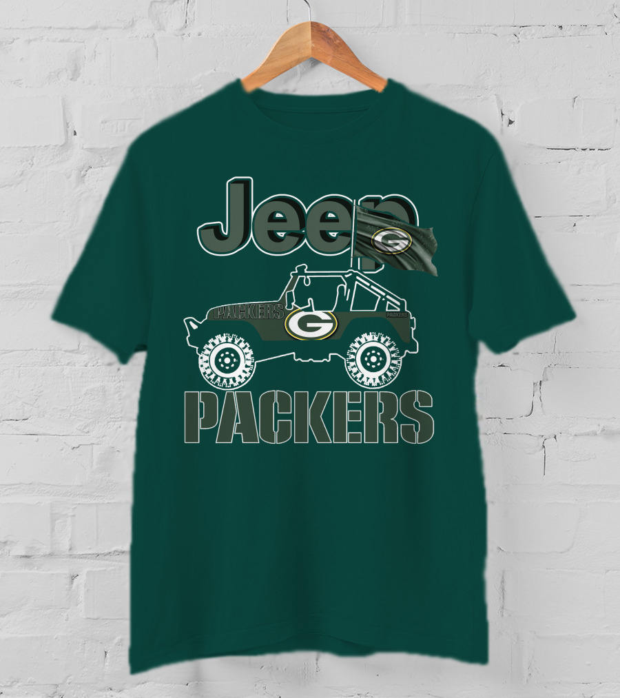 Jeep Green Bay Packers Off-Road Adventure Fans T-Shirt