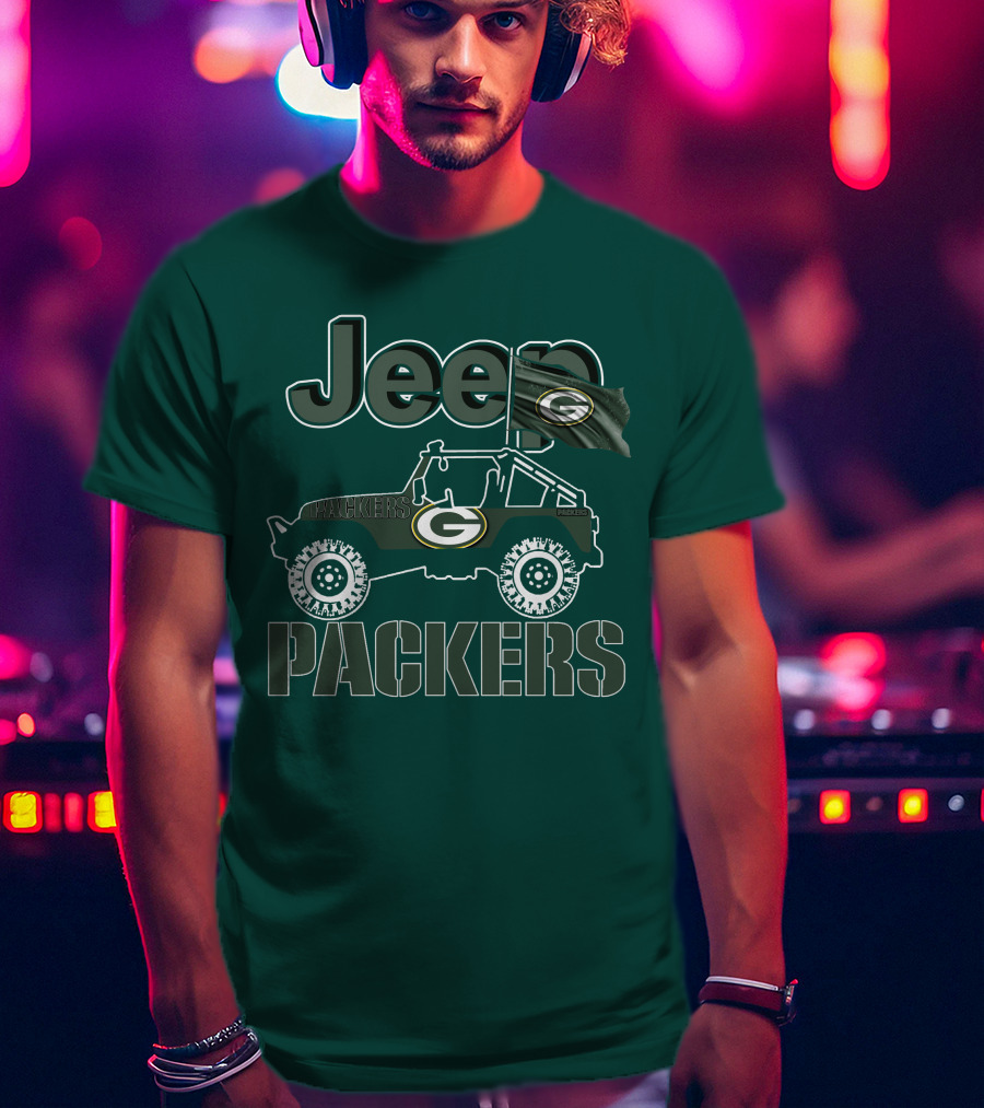 Jeep Green Bay Packers Off-Road Adventure Fans T-Shirt