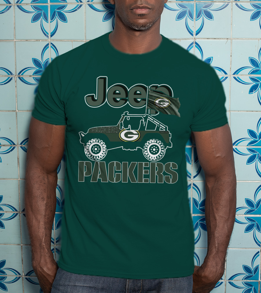 Jeep Green Bay Packers Off-Road Adventure Fans T-Shirt