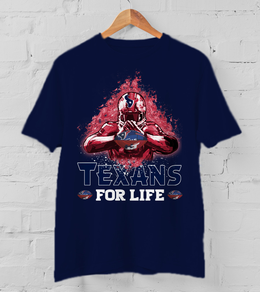Texans For Life Houston Football Fan Commitment T-Shirt