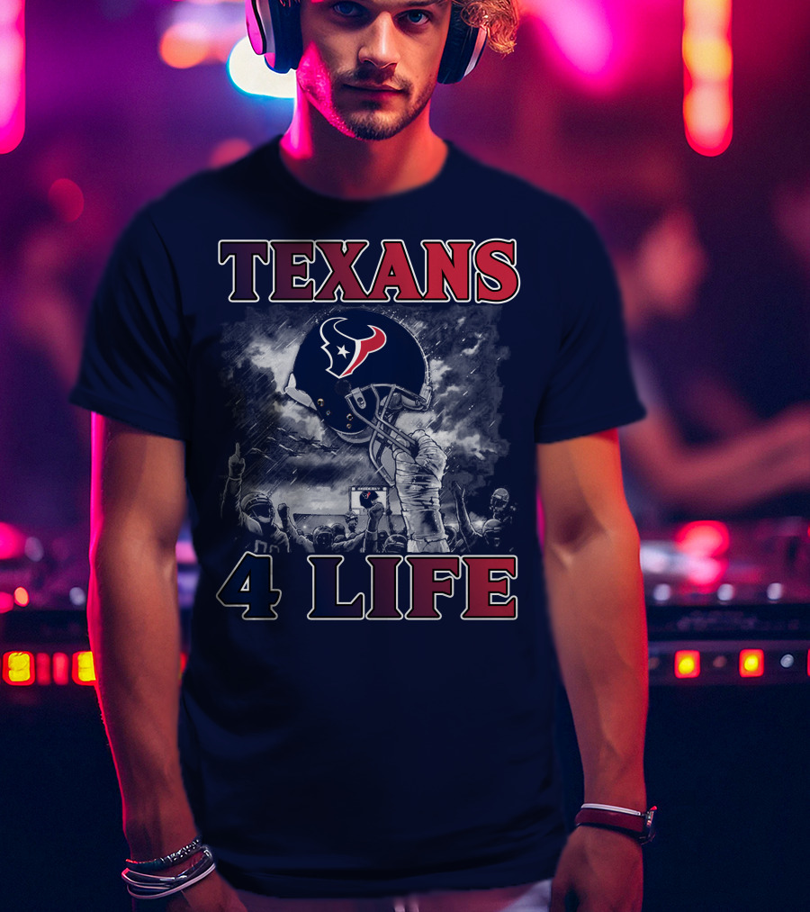 Texans 4 Life Helmet Celebration T-Shirt