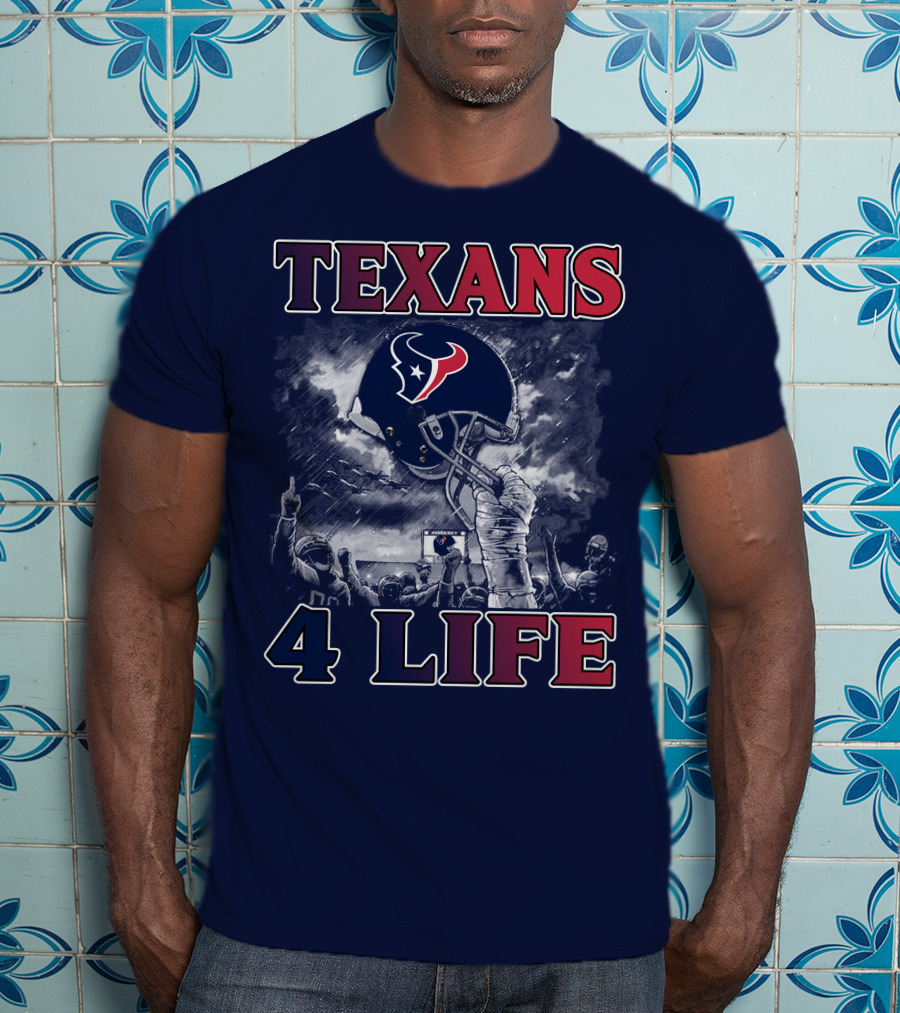 Texans 4 Life Helmet Celebration T-Shirt
