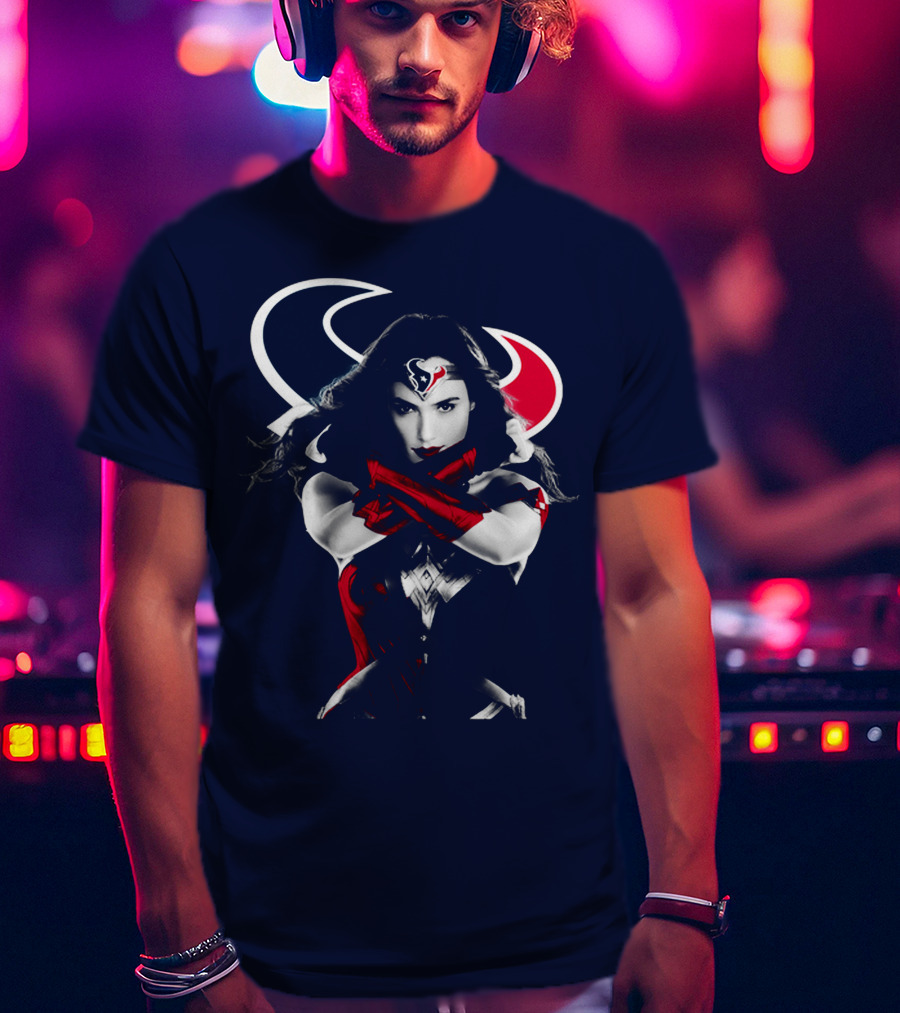 Houston Texans Wonder Woman Hero Icon T-Shirt