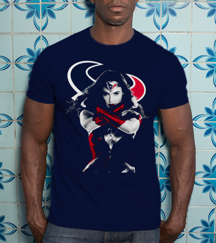 Houston Texans Wonder Woman Hero Icon T-Shirt