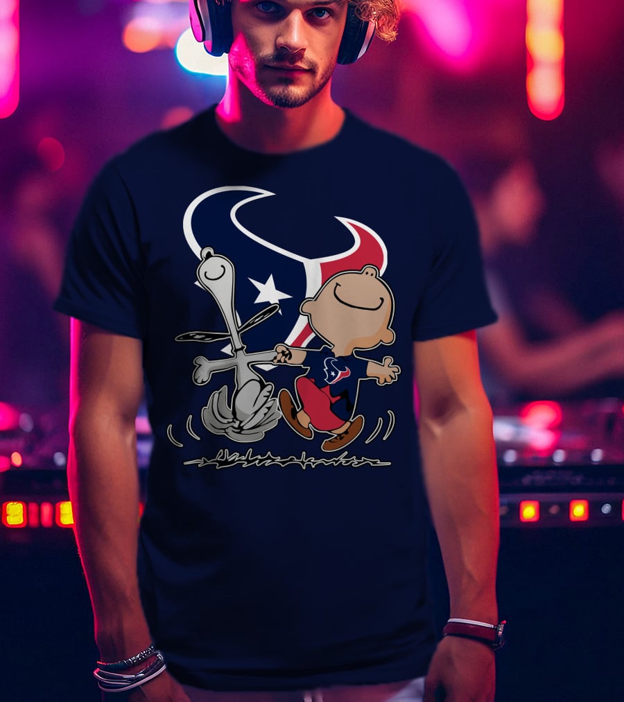 Houston Texans Snoopy And Friends Dance Vui Lòng Không Dùng Peanυts Này T-Shirt