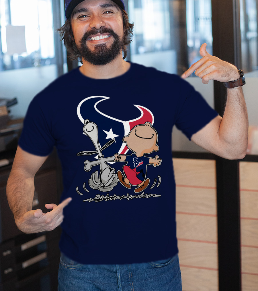 Houston Texans Snoopy And Friends Dance Vui Lòng Không Dùng Peanυts Này T-Shirt