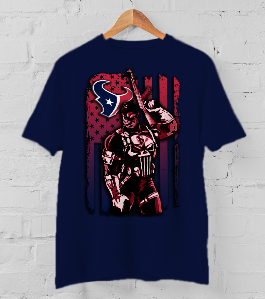 Houston Texans Marvel Punisher Star-Spangled Hero T-Shirt