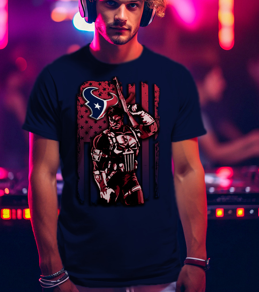 Houston Texans Marvel Punisher Star-Spangled Hero T-Shirt