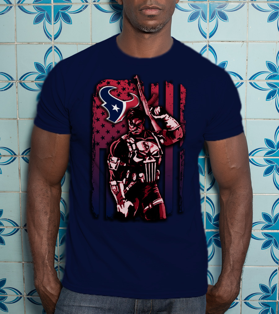 Houston Texans Marvel Punisher Star-Spangled Hero T-Shirt