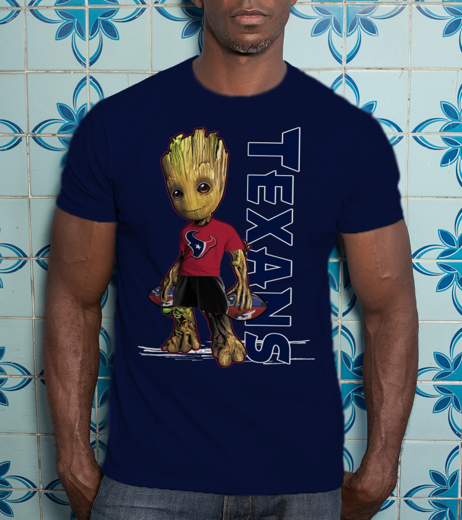 Groot Houston Texans NFL Team Fan Mascot T-Shirt