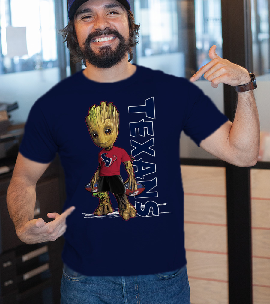 Groot Houston Texans NFL Team Fan Mascot T-Shirt