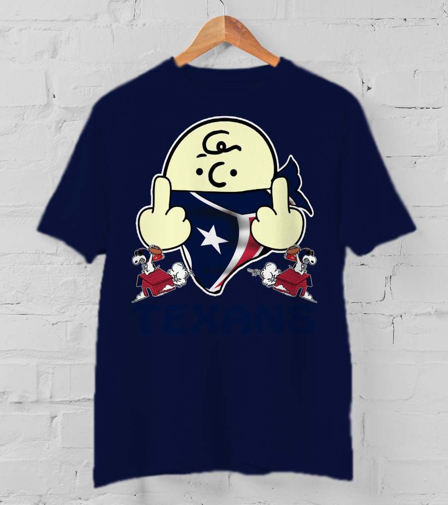 Houston Texans Snoopy Middle Finger T-Shirt