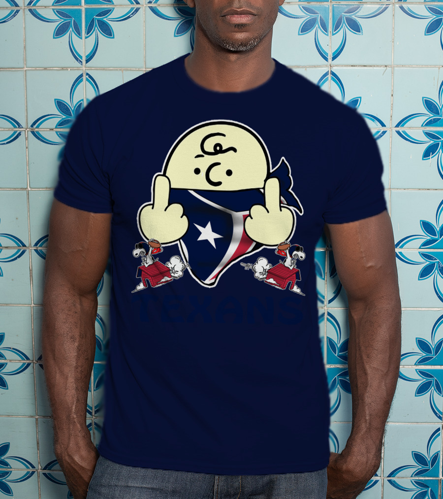 Houston Texans Snoopy Middle Finger T-Shirt