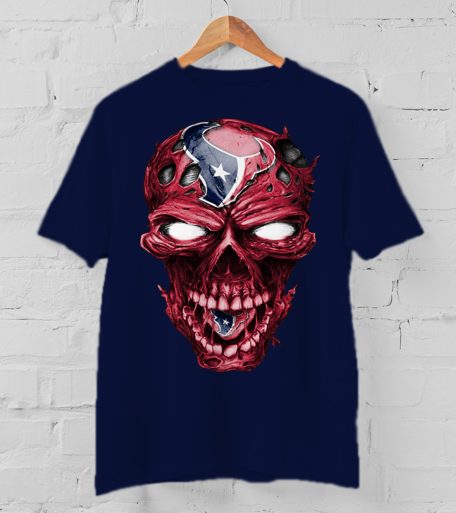 Skull Houston Texans Logo Horror T-Shirt
