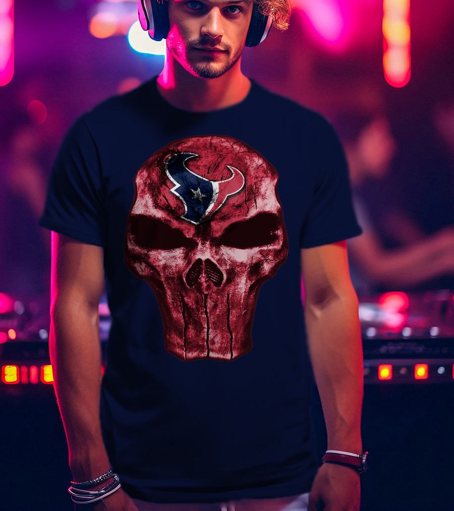 Houston Texans Skull Emblem T-Shirt