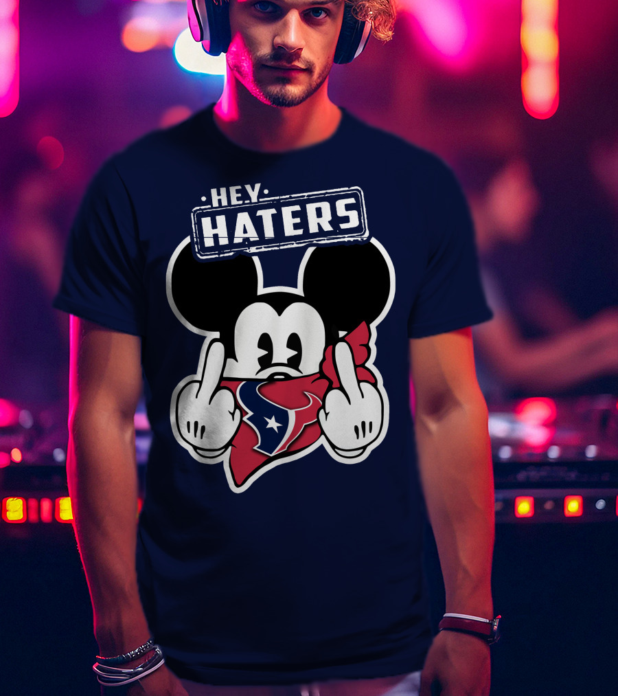 Hey Haters Mick Houston Texans Bandana Display T-Shirt