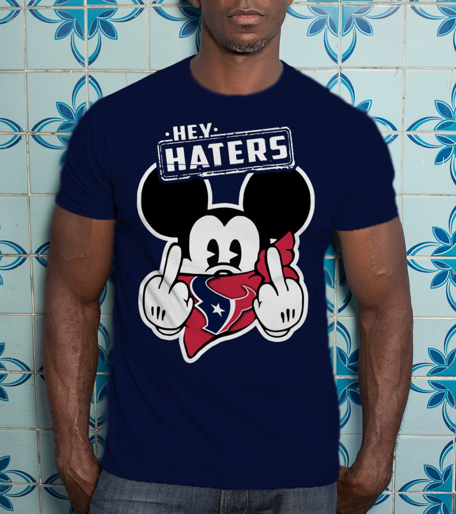 Hey Haters Mick Houston Texans Bandana Display T-Shirt