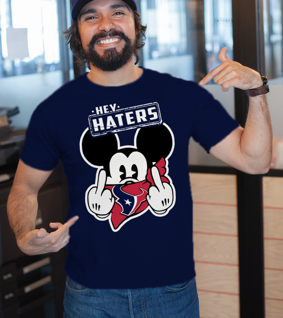 Hey Haters Mick Houston Texans Bandana Display T-Shirt