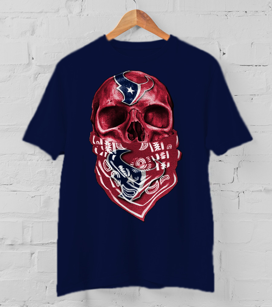 Houston Texans Skull Bandana T-Shirt