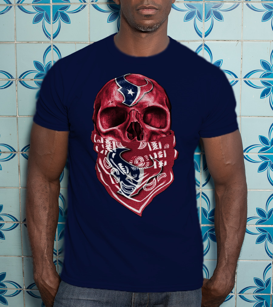 Houston Texans Skull Bandana T-Shirt