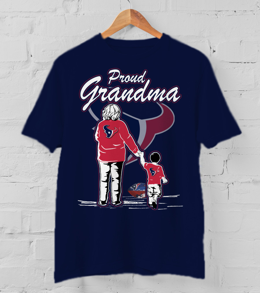 Proud Grandma Houston Texans Fan Family Football T-Shirt