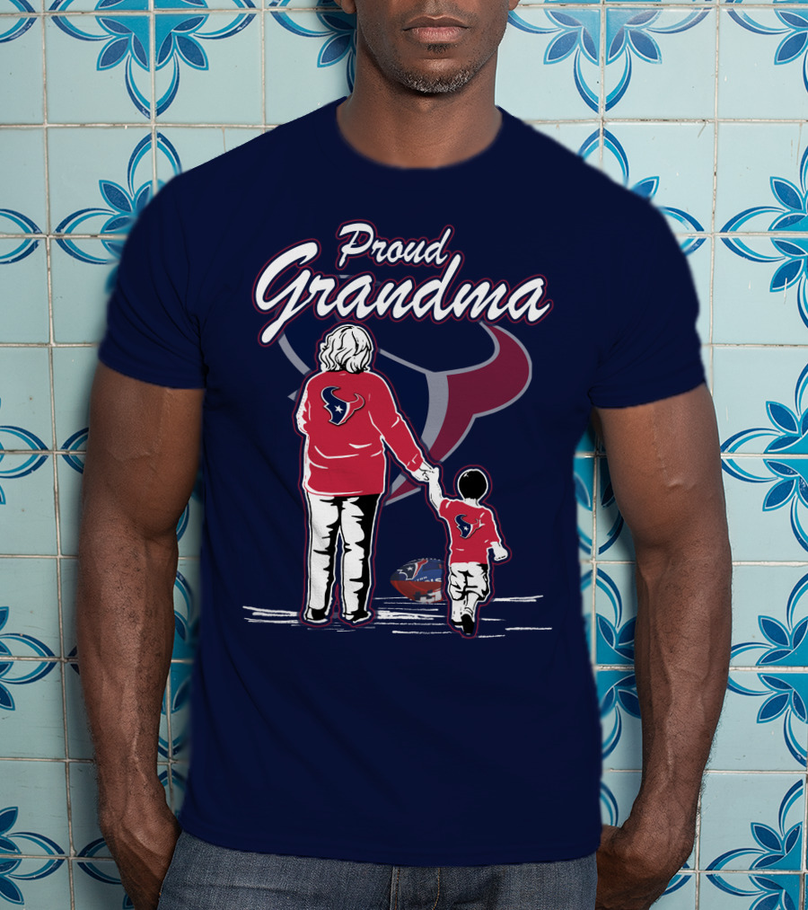 Proud Grandma Houston Texans Fan Family Football T-Shirt