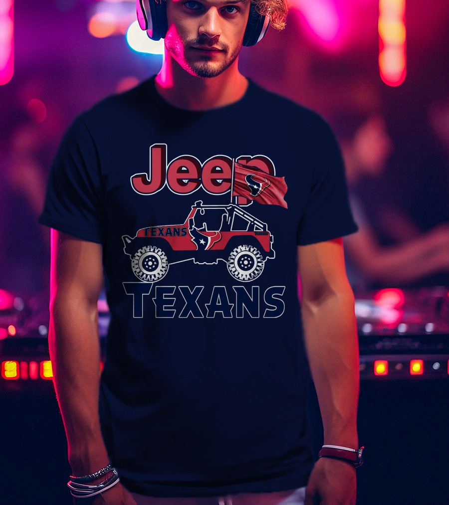Jeep Texans Houston NFL Flag T-Shirt