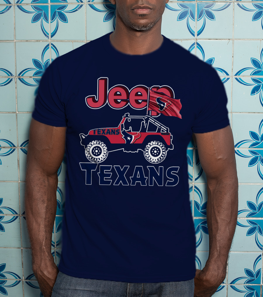 Jeep Texans Houston NFL Flag T-Shirt